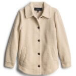 Stitch Fix women’s cream sherpa button-up jacket.