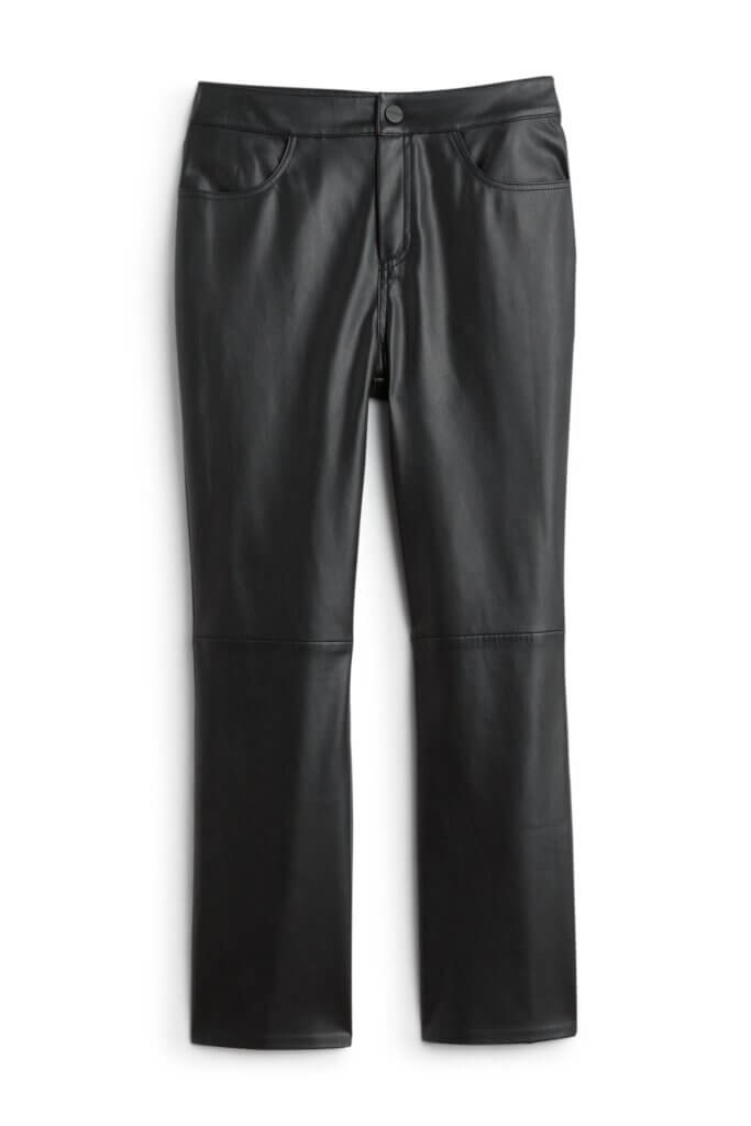 Stitch Fix women’s black leather-like pants.