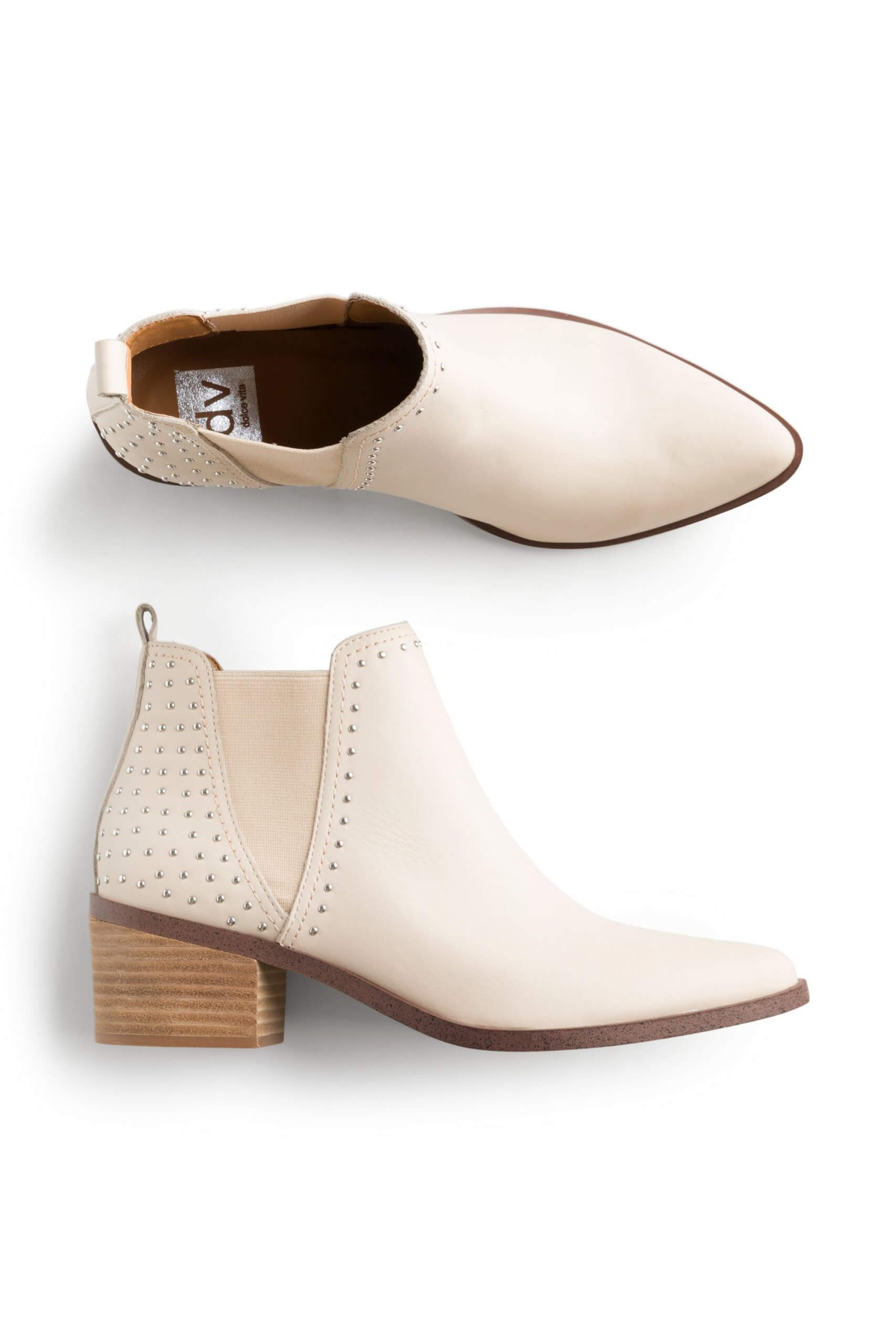 Stitch Fix Women's beige studded booties.