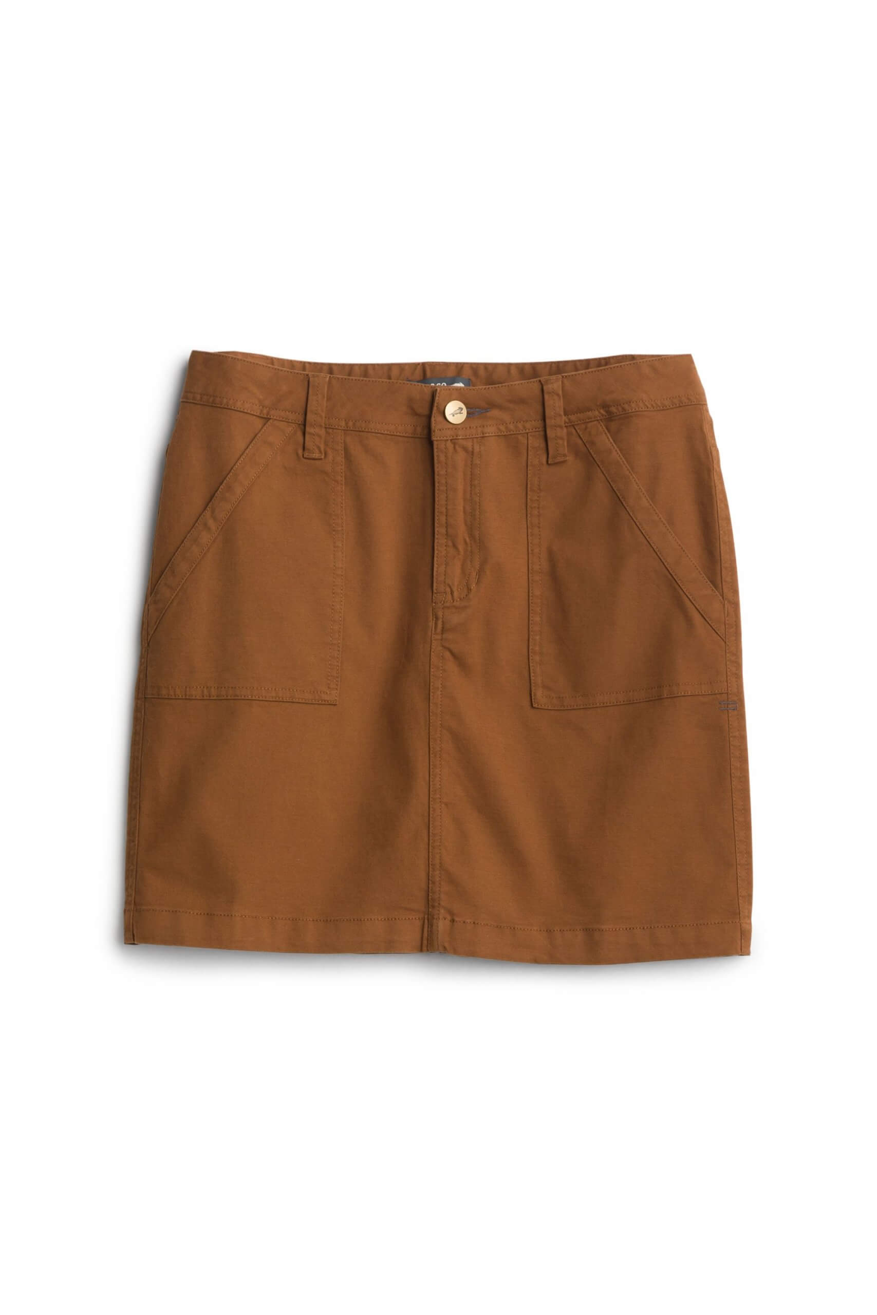 Stitch Fix Women’s brown mini skirt with utility pockets.