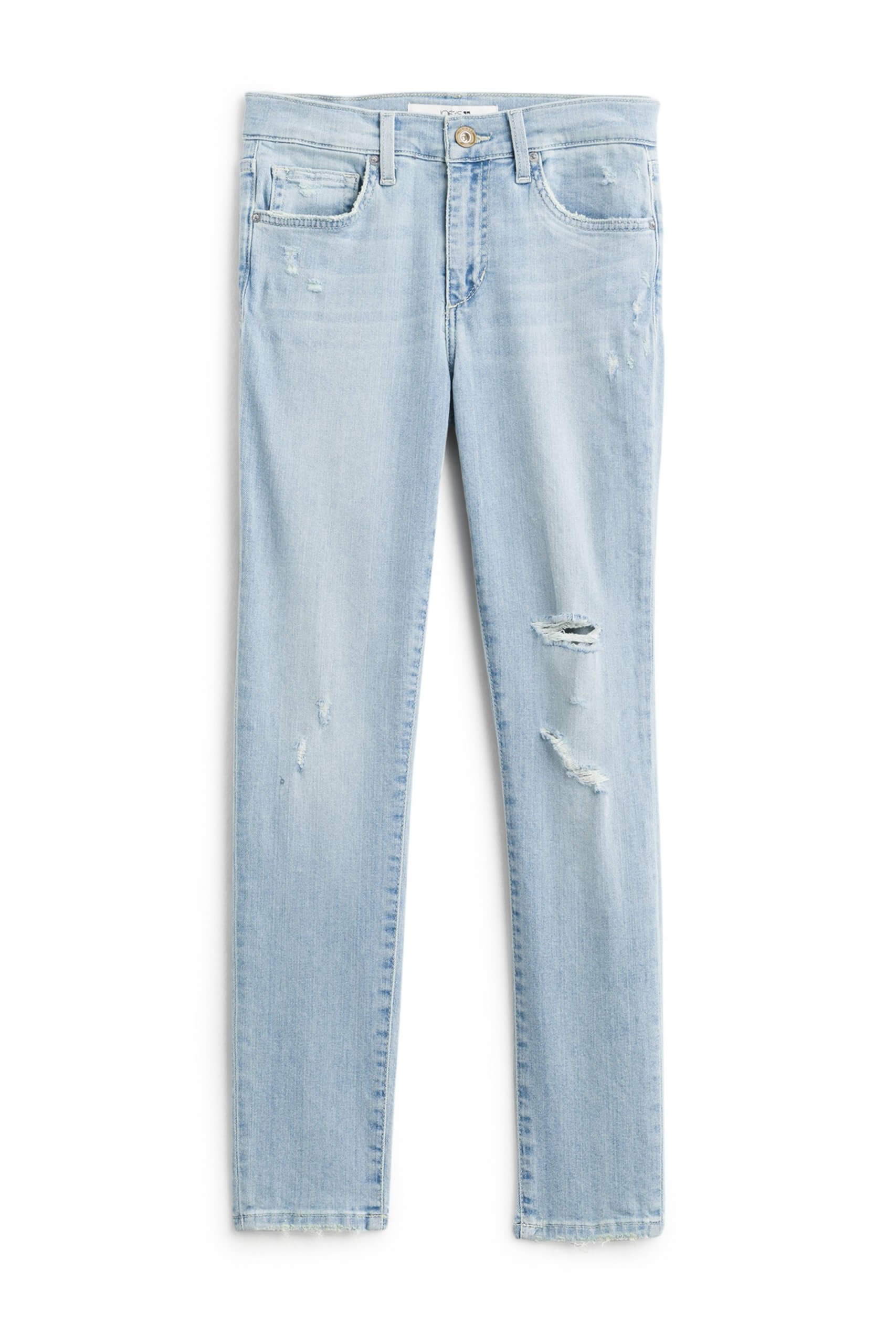Stitch Fix women’s blue distressed skinny jeans.