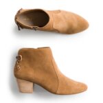 Stitch Fix women’s tan suede ankle booties.