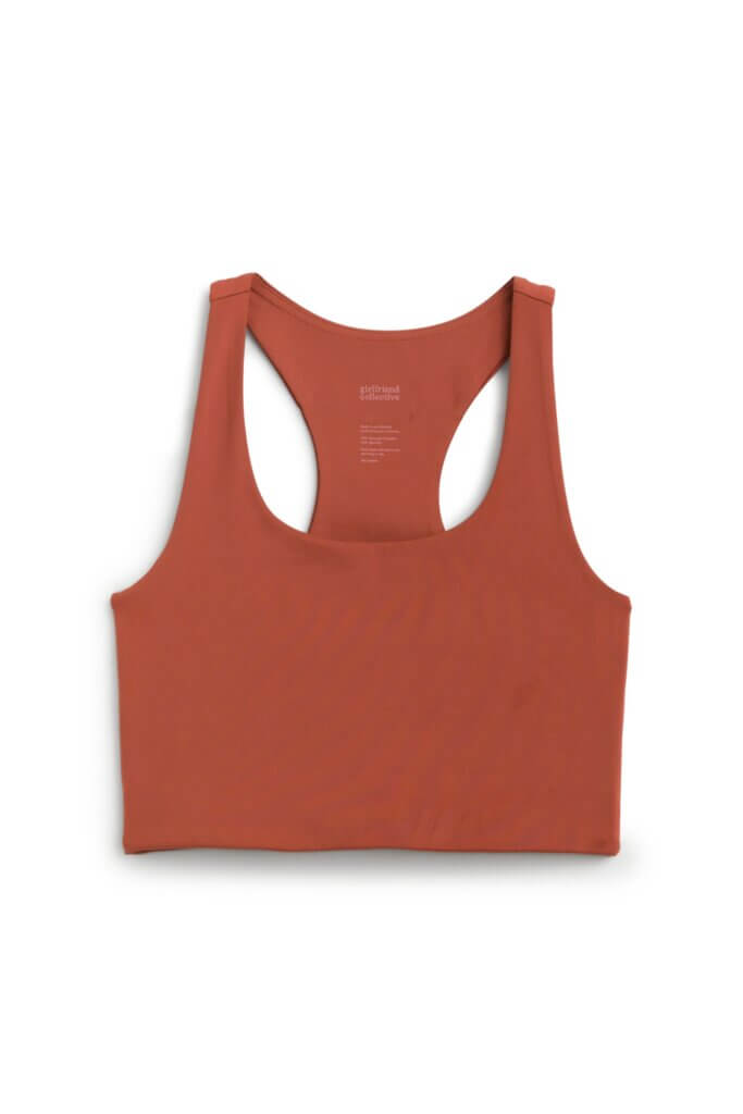Stitch Fix women's orange sports bra.