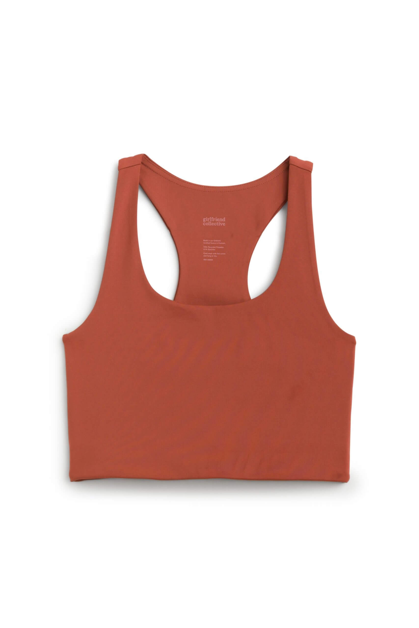 Stitch Fix women's orange sports bra.