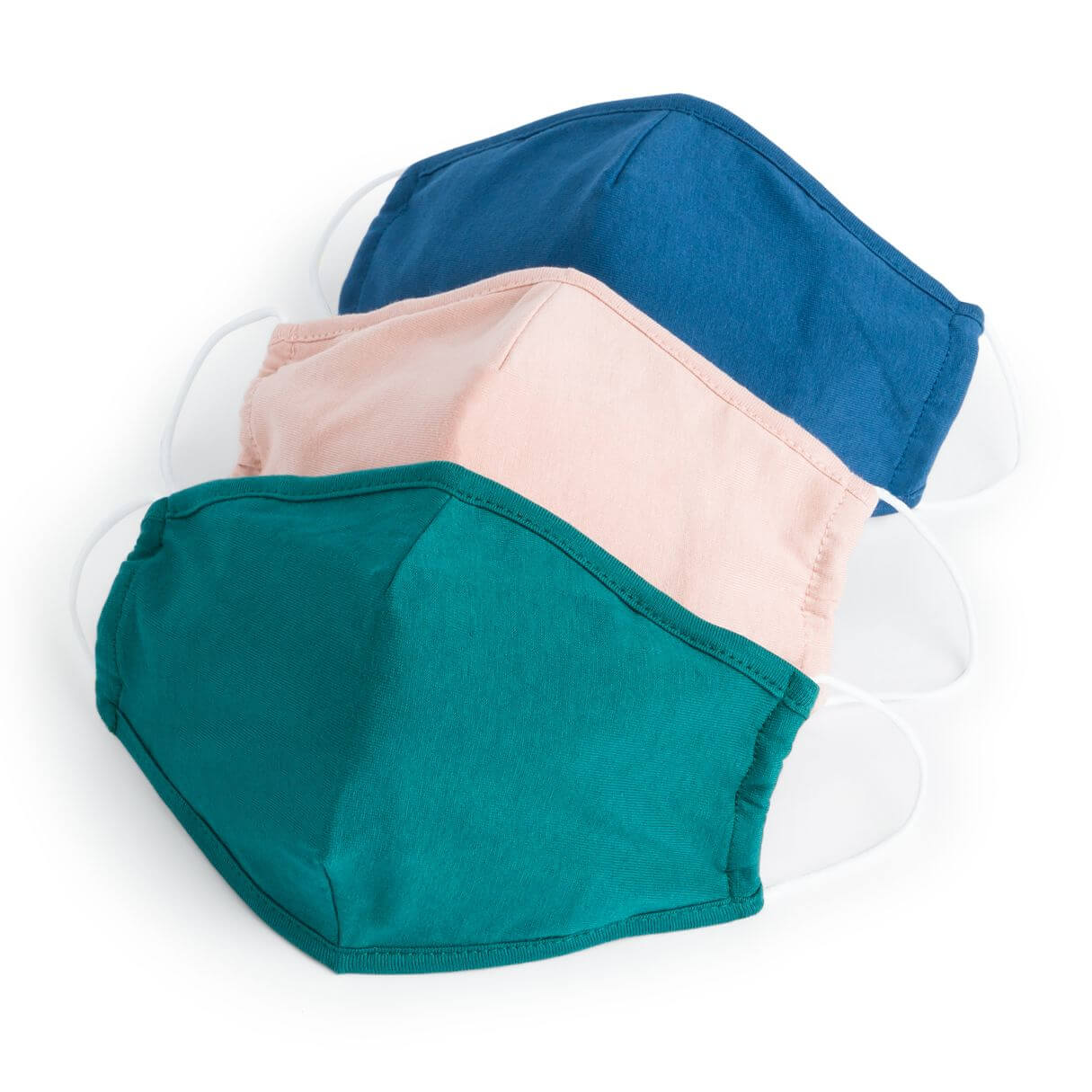 Stitch Fix Women’s Masks in teal, pink and blue.