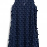 Stitch Fix Women’s blue Swiss dot knee-length sleeveless shift dress.