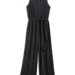 Stitch Fix Women’s Collection featuring black jumpsuit with tie waist detail.
