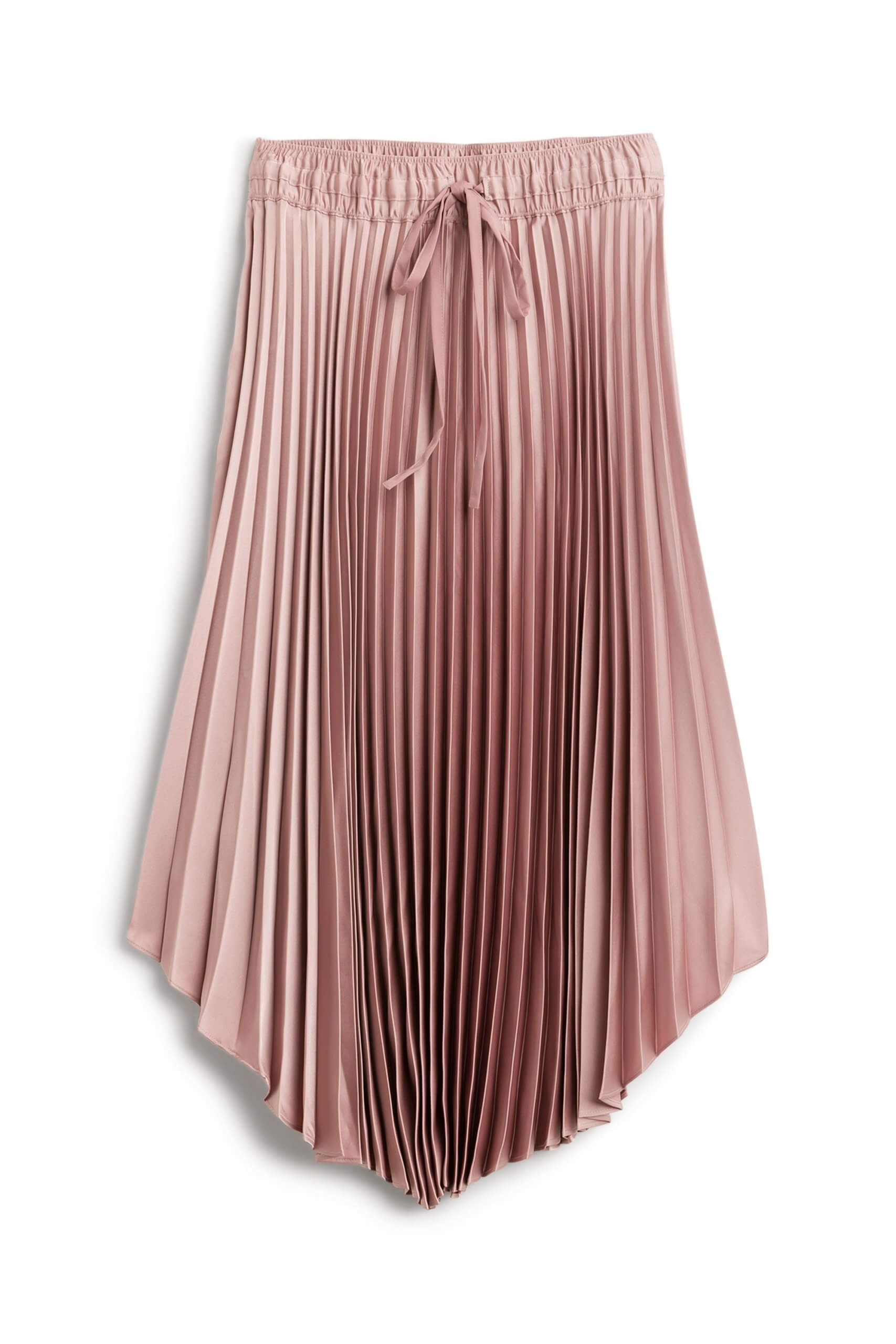 Stitch Fix women’s blush ombre satin pleated midi skirt.