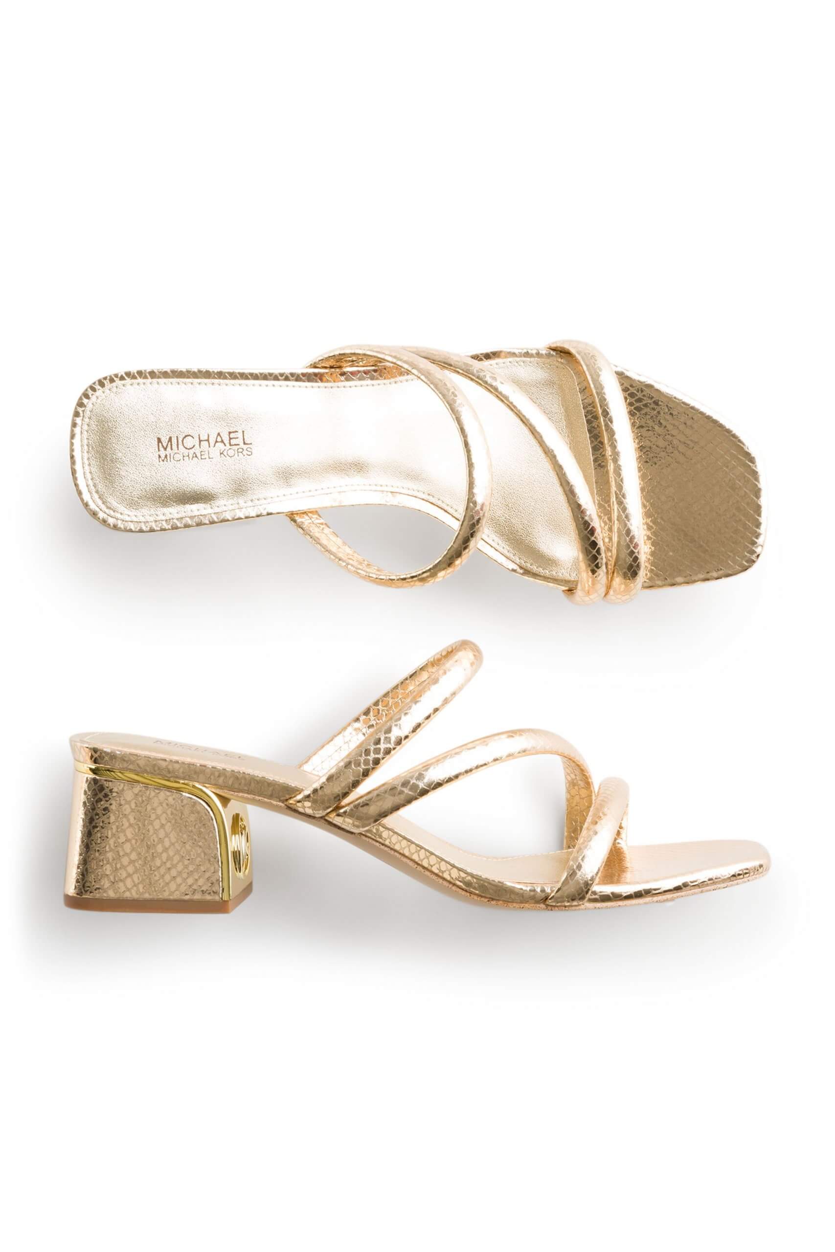 Stitch Fix women’s gold block heel sandals.