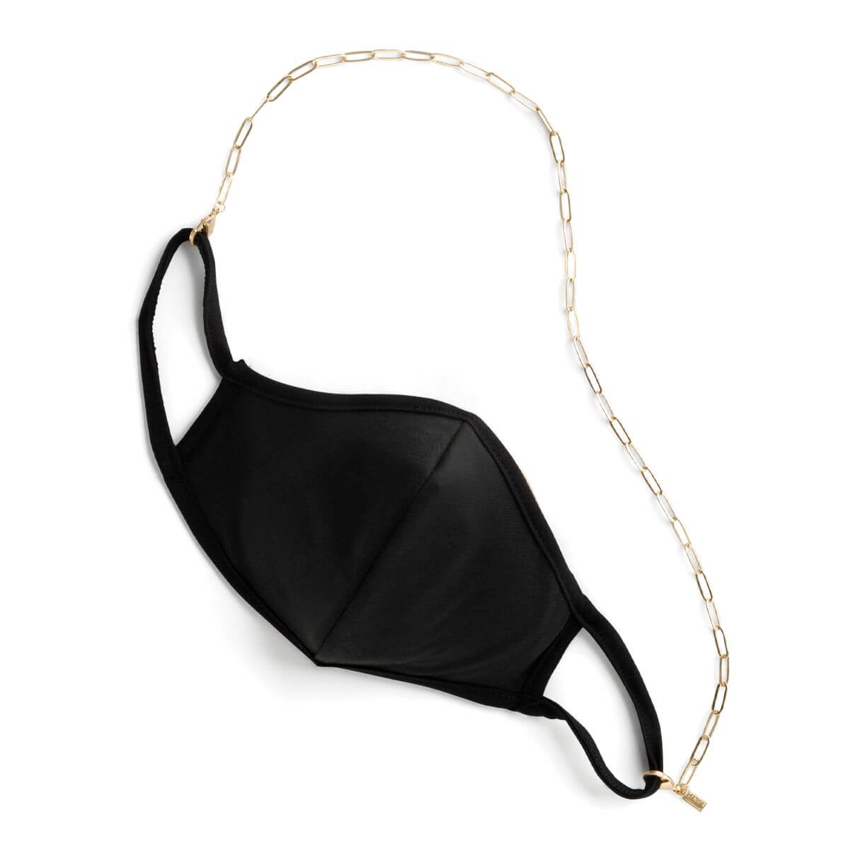Stitch Fix Women's mask in black with chain link necklace.