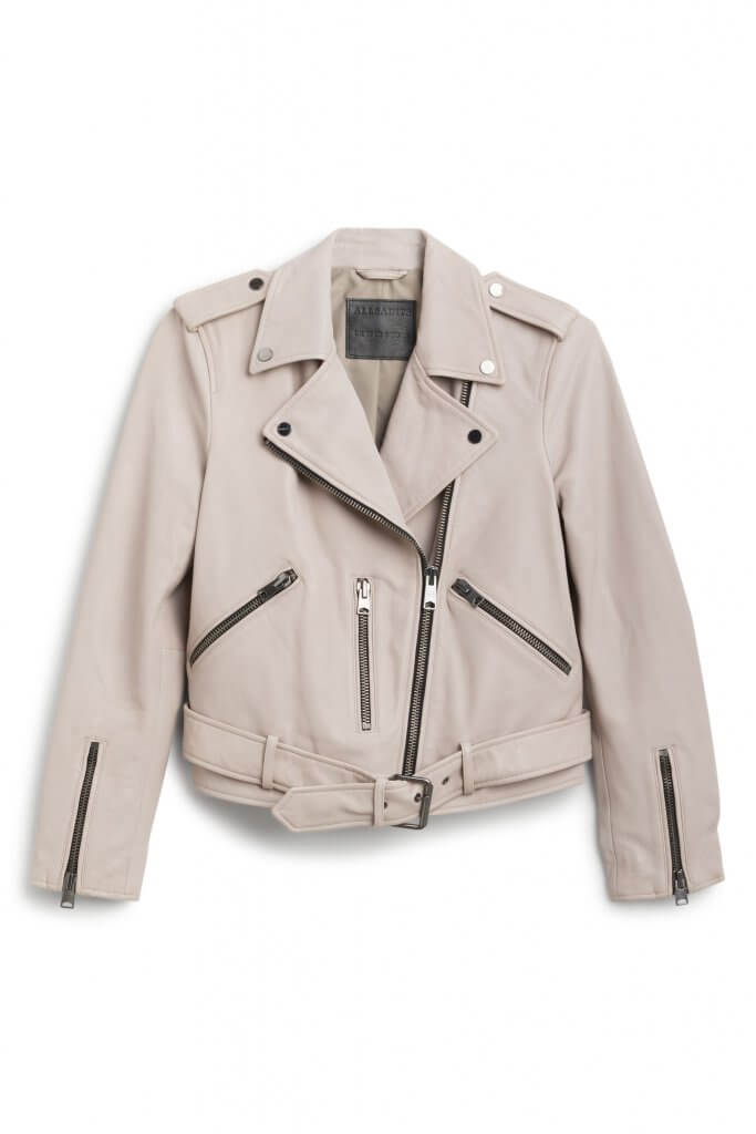 Stitch Fix women’s taupe moto jacket.