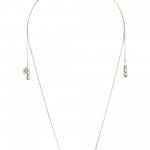 Stitch Fix women’s silver necklace with bead details.
