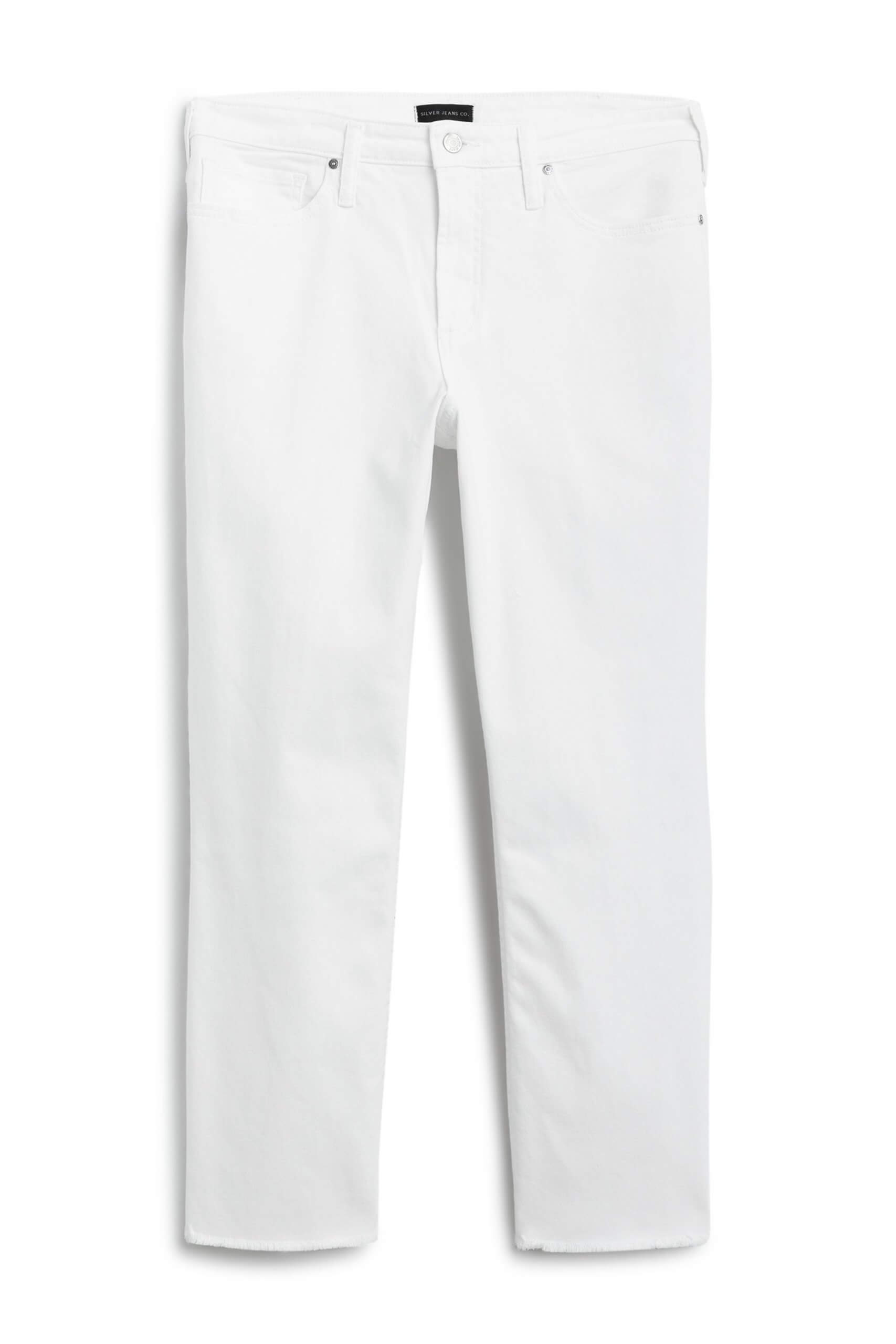 Stitch Fix women’s white straight-leg jeans.