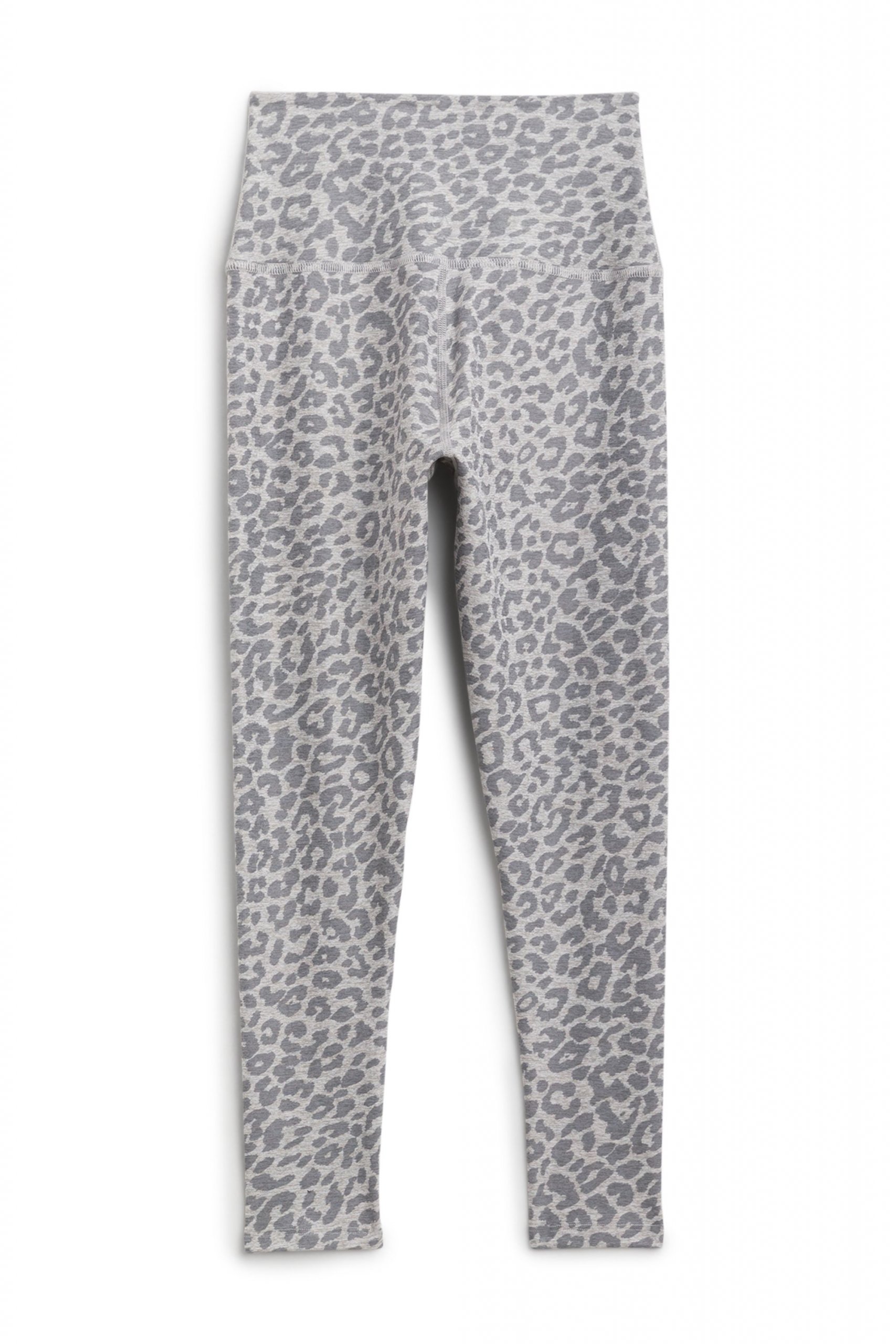 Stitch Fix Women’s gray leopard print midi performance leggings.