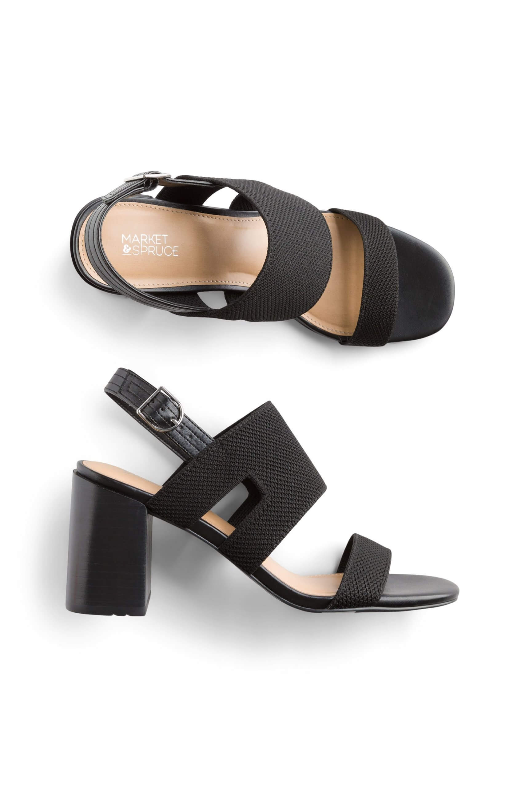 Stitch Fix Women's black block heel sandals.