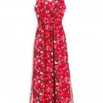 Stitch Fix women’s red floral maxi dress.