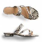 Stitch Fix women’s snakeskin sandals with straps.