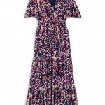 Stitch Fix women’s blue, pink, green and yellow printed maxi dress.