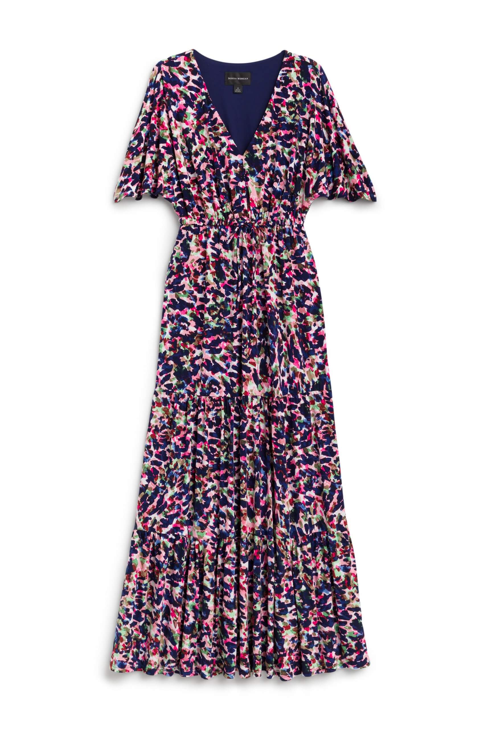 Stitch Fix women’s blue, pink, green and yellow printed maxi dress.