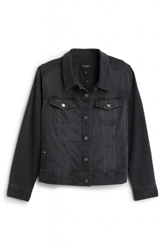Stitch Fix women’s black jean jacket.