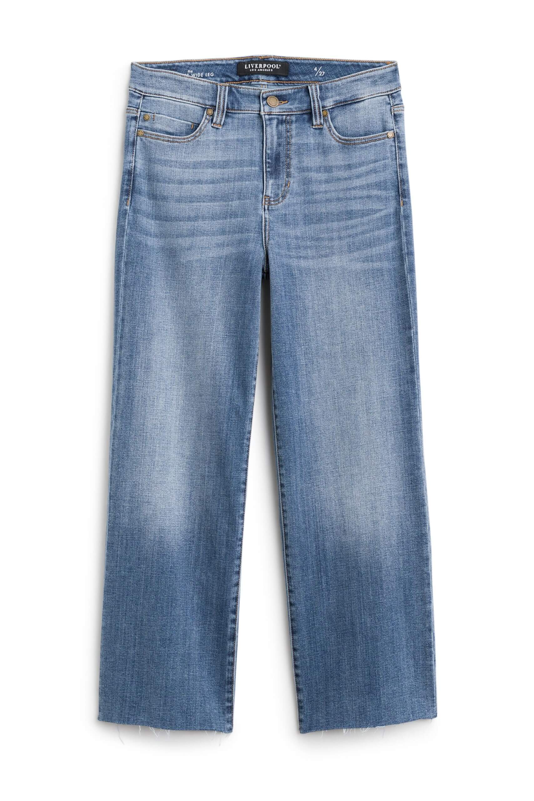 Stitch Fix women’s medium wash wide-leg jeans.