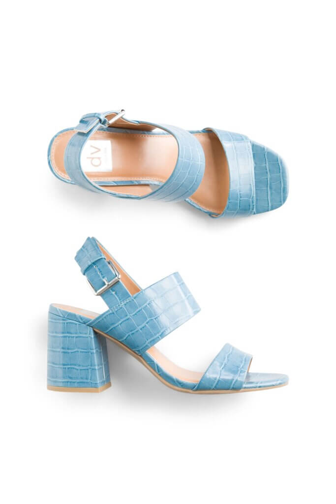 Stitch Fix women’s blue block heeled sandals.