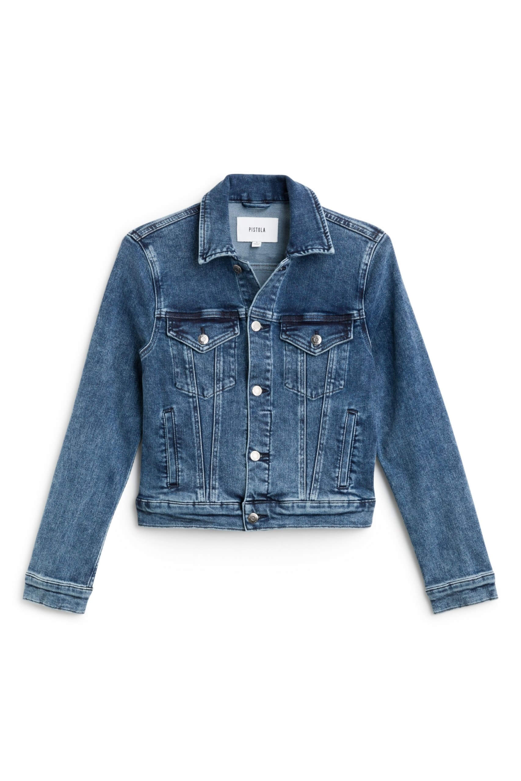 Stitch Fix women’s medium-wash blue denim jacket.