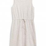 Stitch Fix women’s luxury fabric cashmere ivory dress with tie waist.