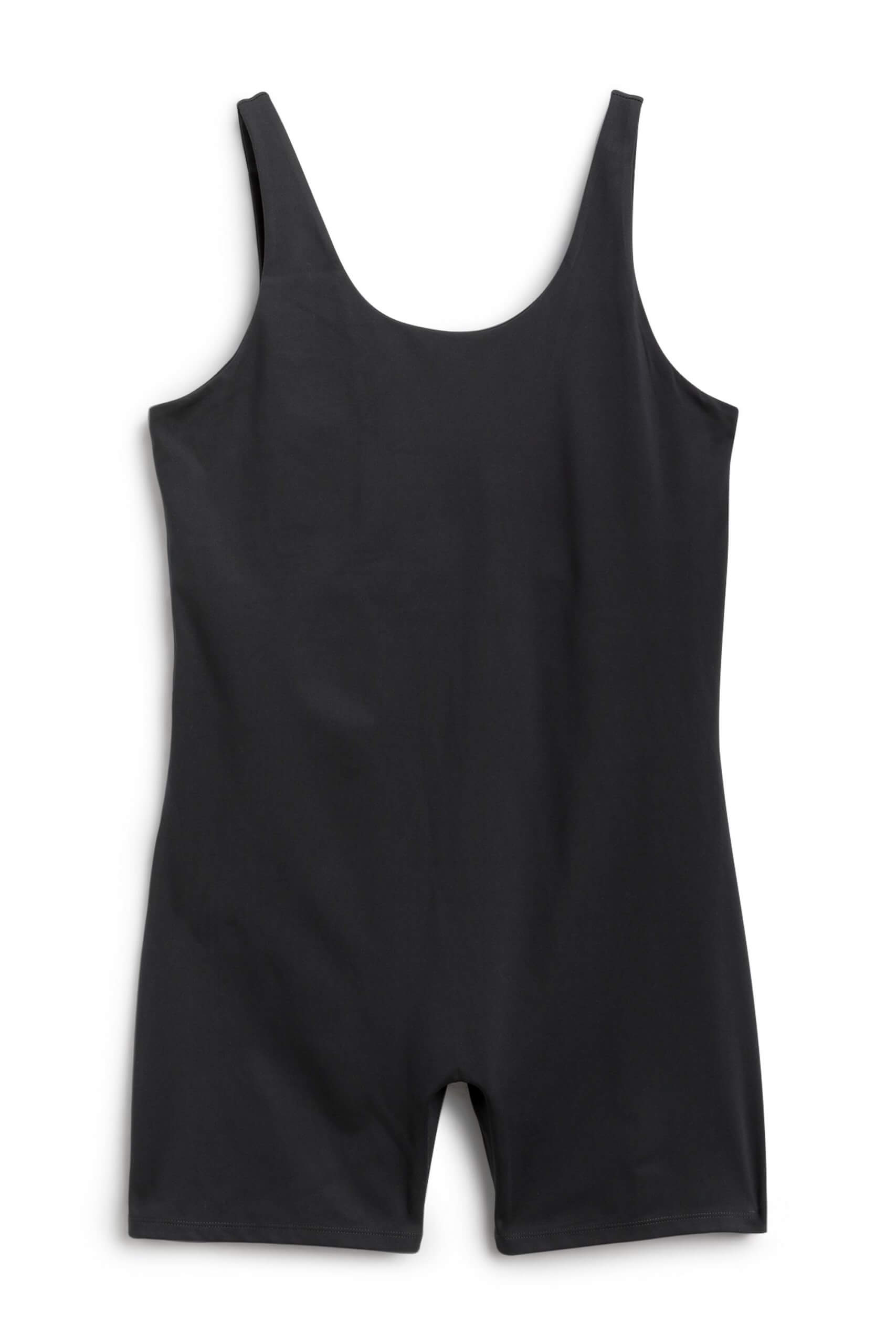 Stitch Fix Women’s black biker short bodysuit.