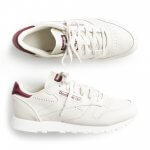 Stitch Fix women’s burgundy and white sneakers.