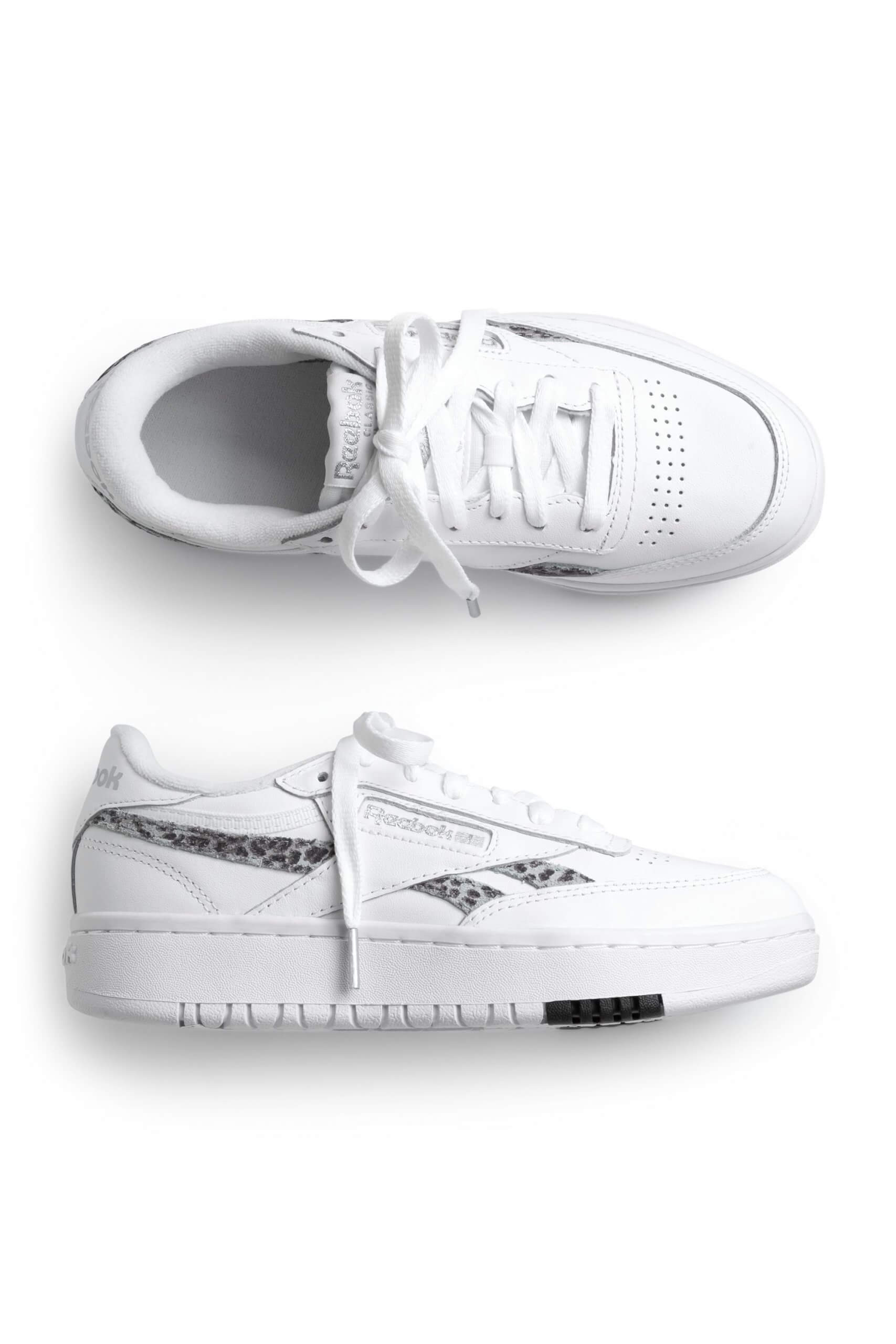 Stitch Fix Women’s sneaker in white with grey details.