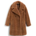 Stitch Fix women’s brown sherpa overcoat.