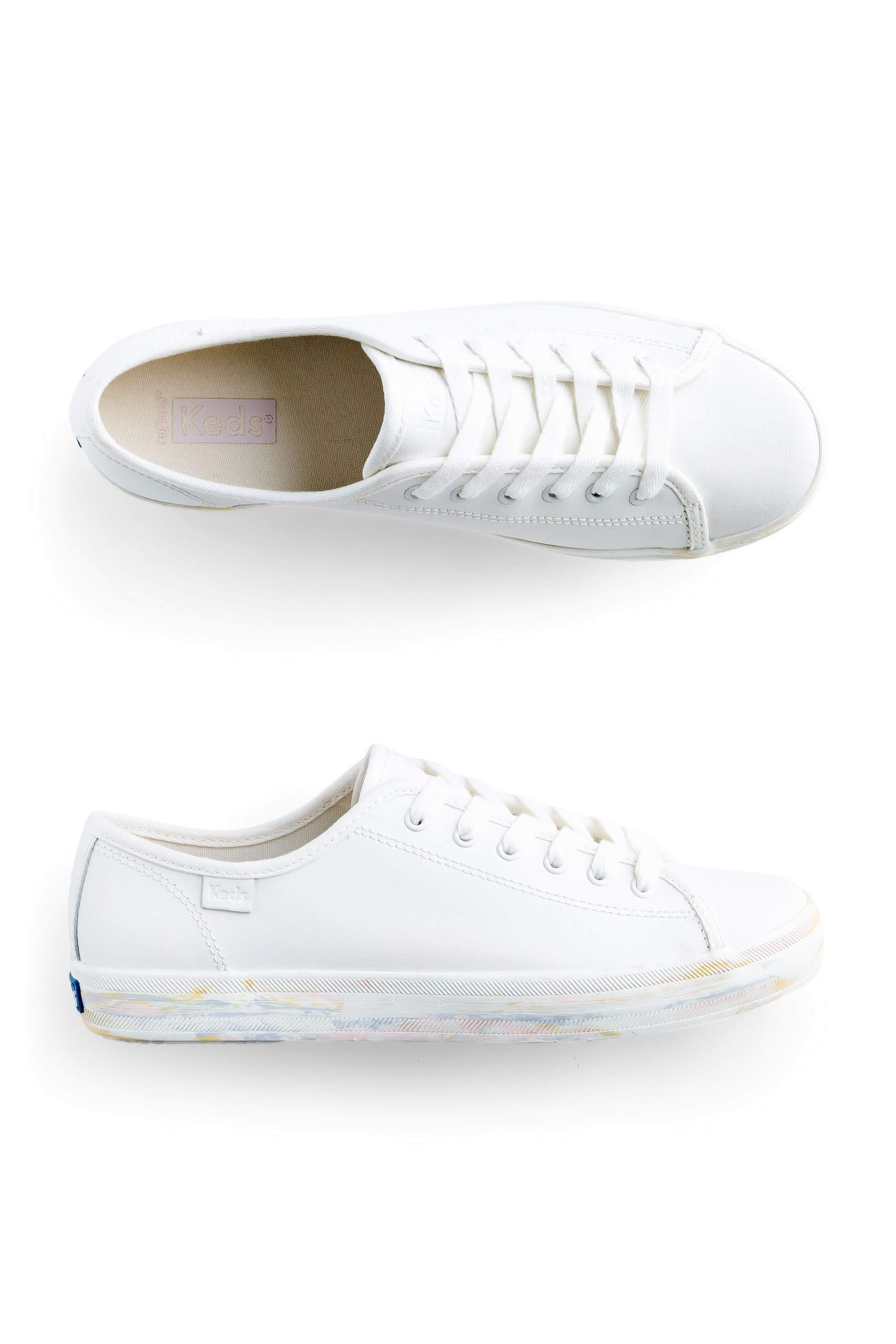 Stitch Fix women’s white lace-up canvas sneakers.