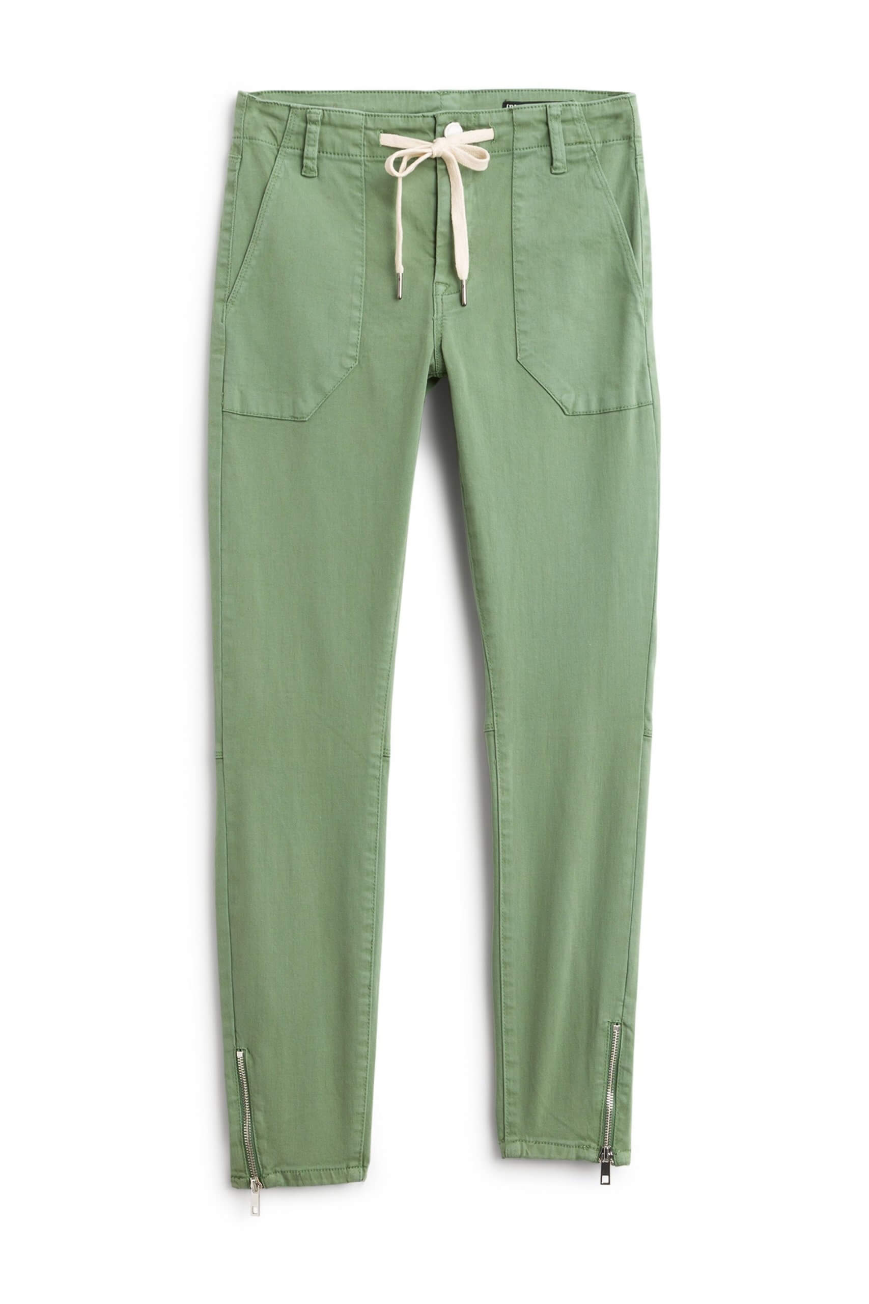 Stitch Fix Women’s green joggers with ankle zip detail and drawstring waist.