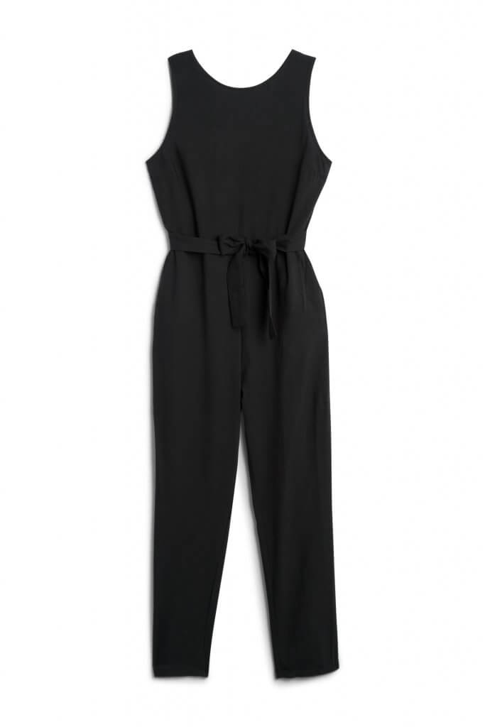 Stitch Fix women’s black sleeveless jumpsuit.