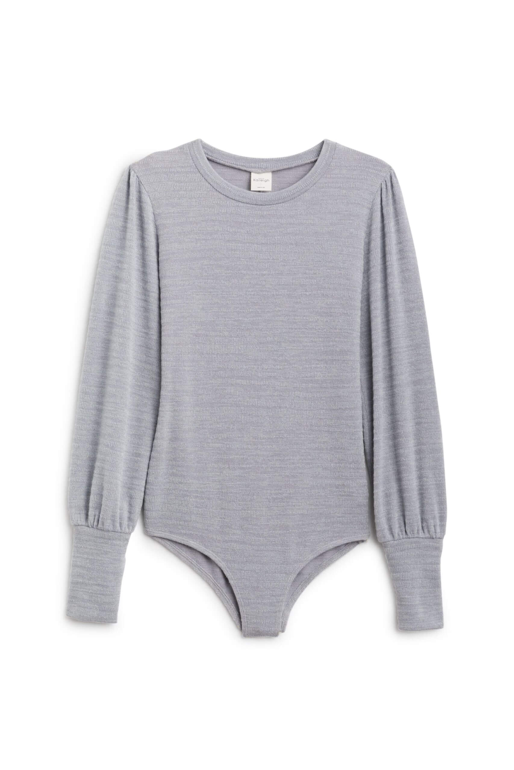 Stitch Fix women’s grey long-sleeve bodysuit.