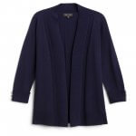 Stitch Fix Women’s navy collarless blazer.