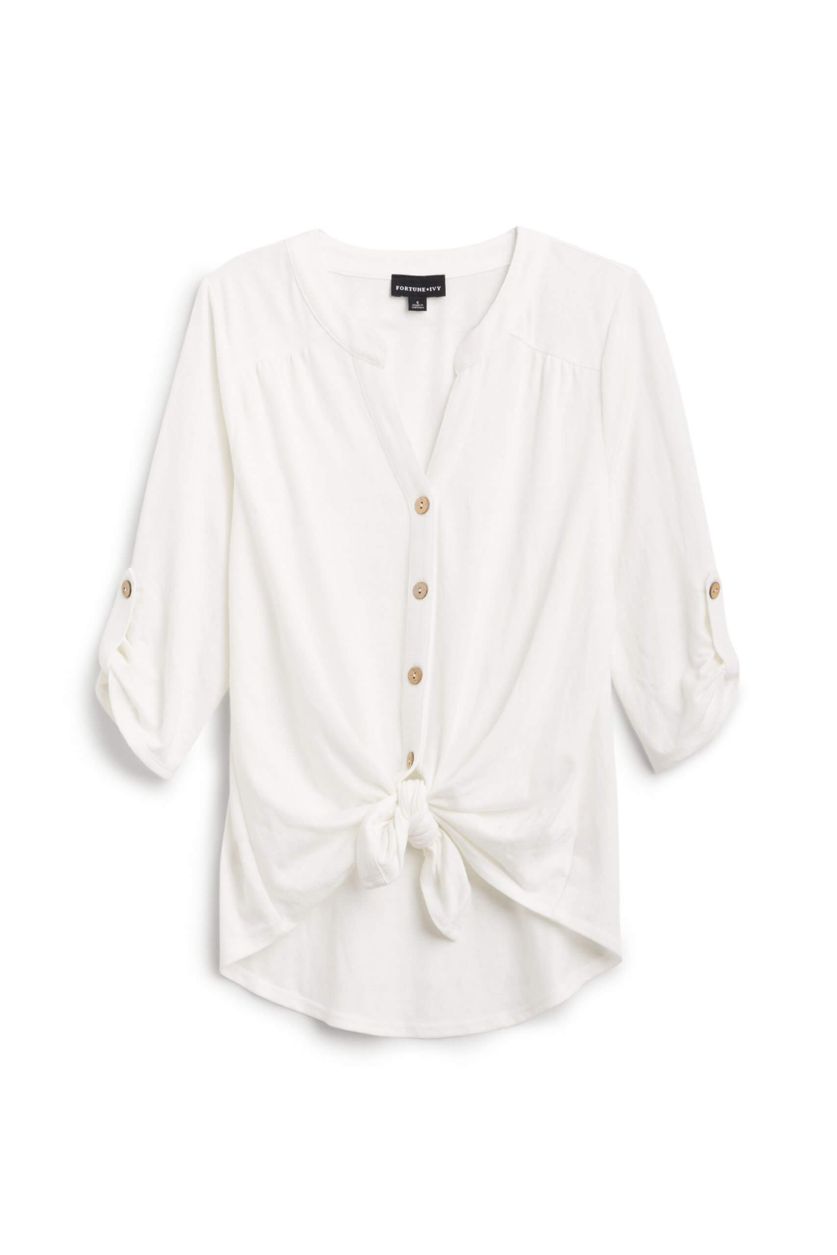 Stitch Fix Women's white button-up shirt.