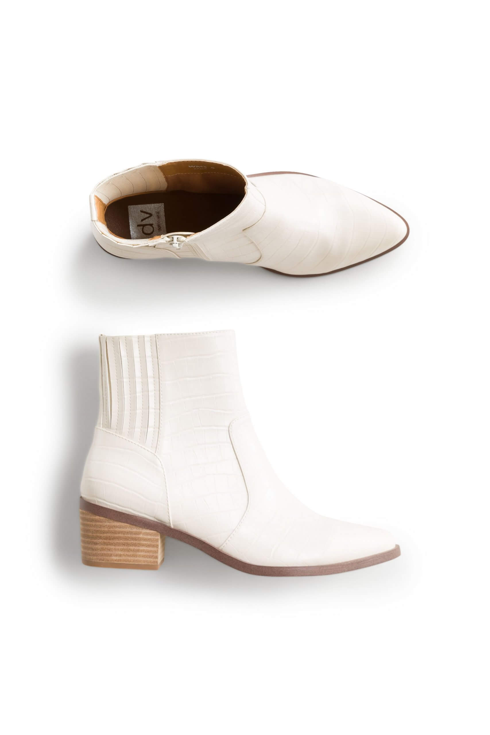 Stitch Fix women’s white ankle boots.