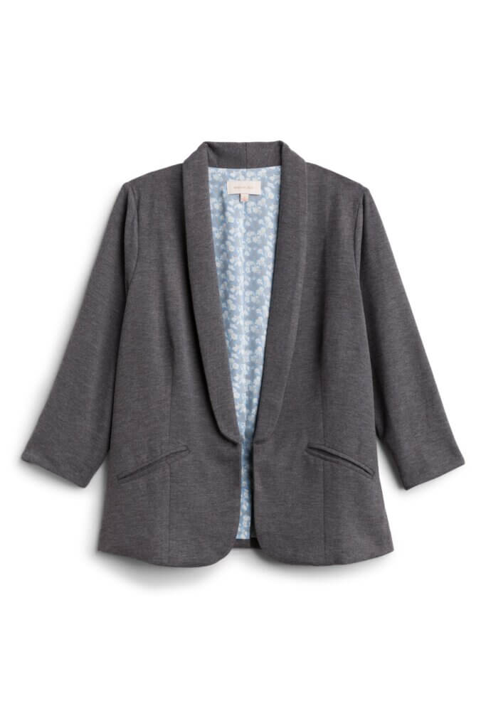 Stitch Fix women’s grey knit blazer.