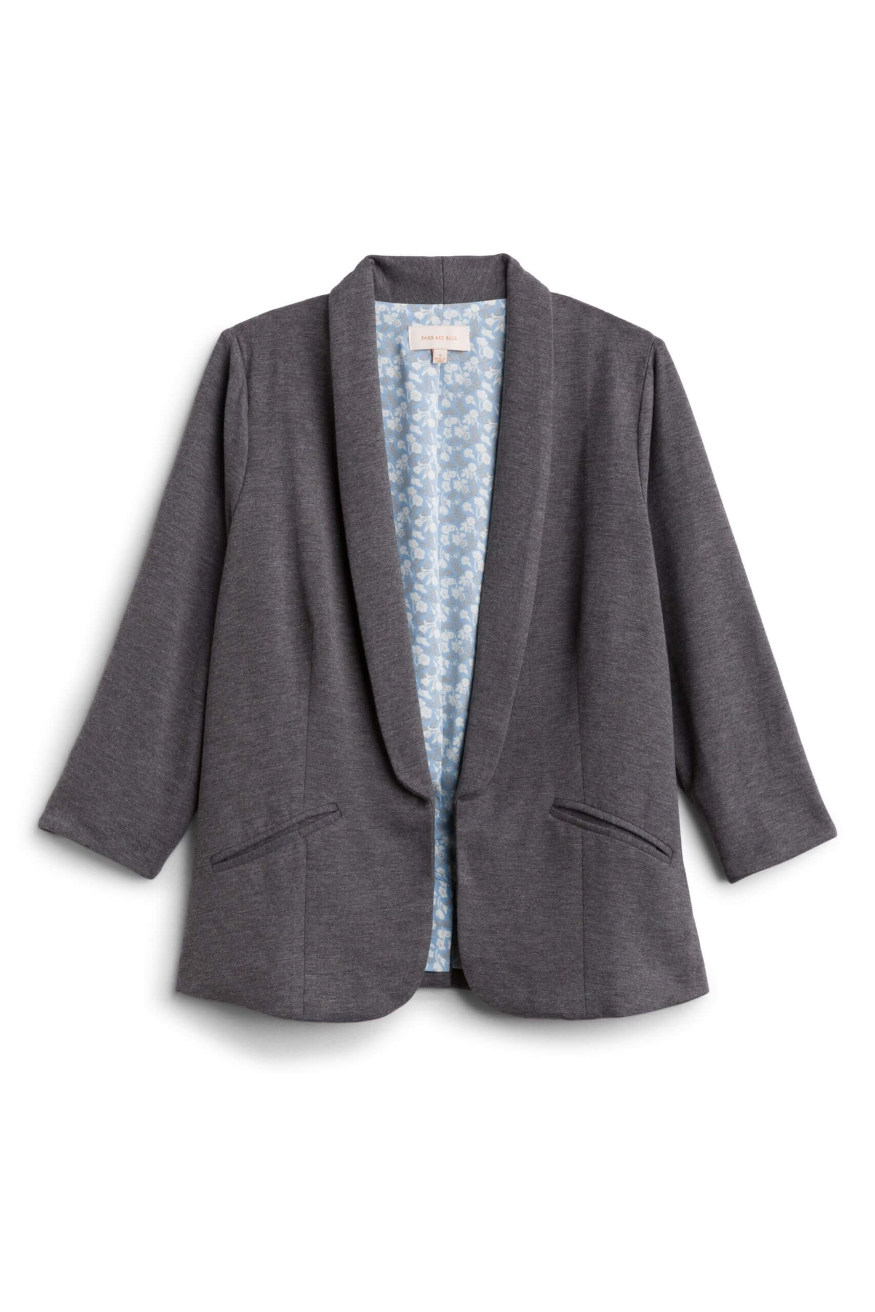 Stitch Fix women’s grey knit blazer.