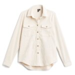 Stitch Fix women’s cream button-up shacket.