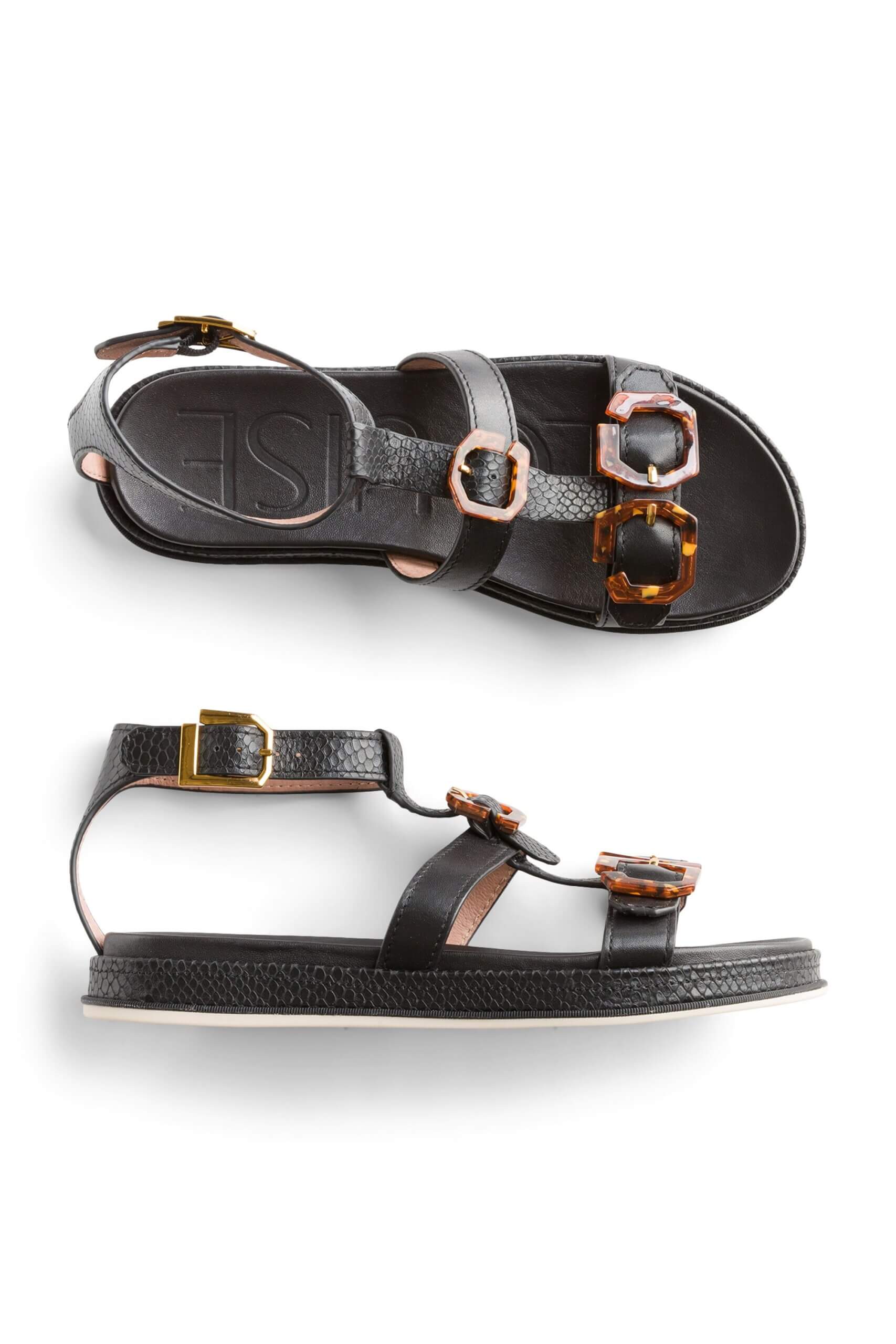Stitch Fix women’s black buckle-detail sandals.