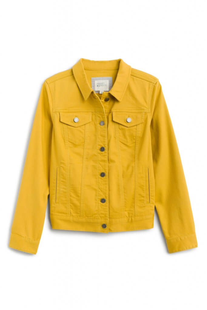 Stitch Fix women’s yellow denim jacket.