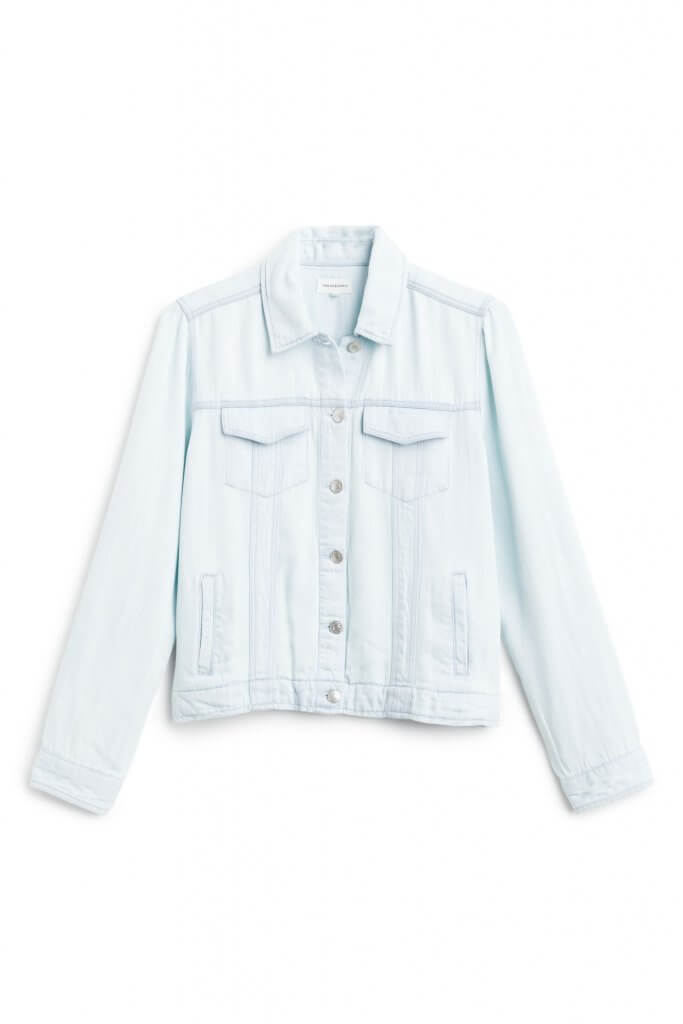 Stitch Fix women’s light blue denim jacket.