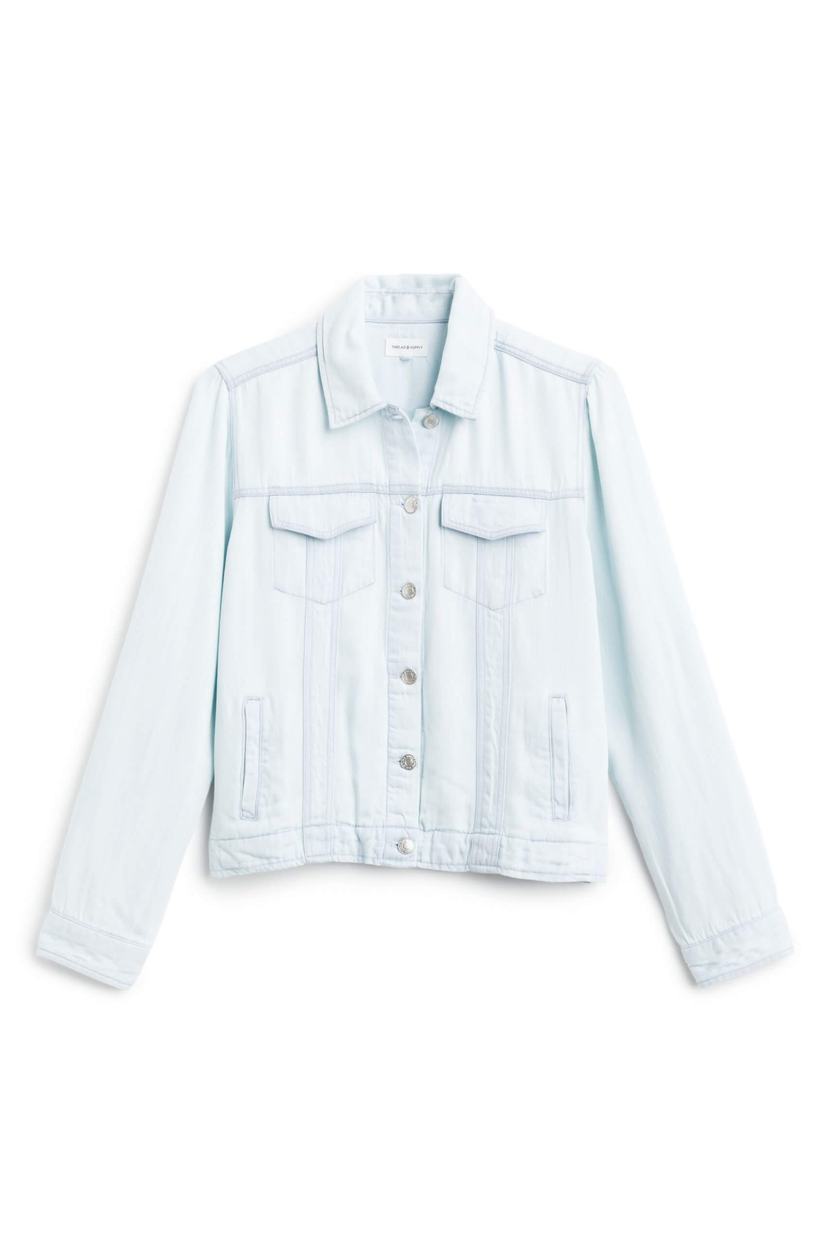 Stitch Fix women’s light blue denim jacket.