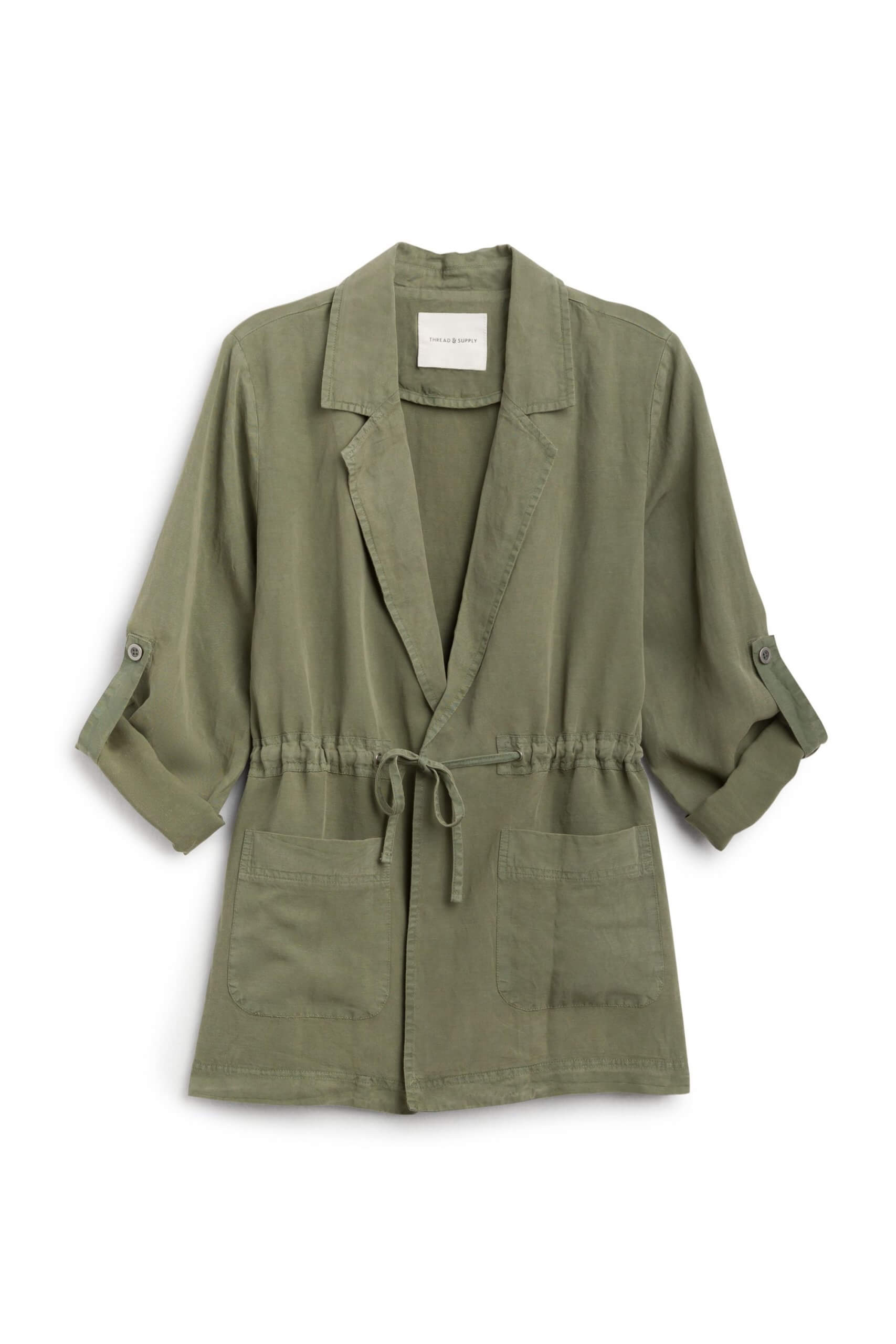 Stitch Fix women’s olive cargo jacket.
