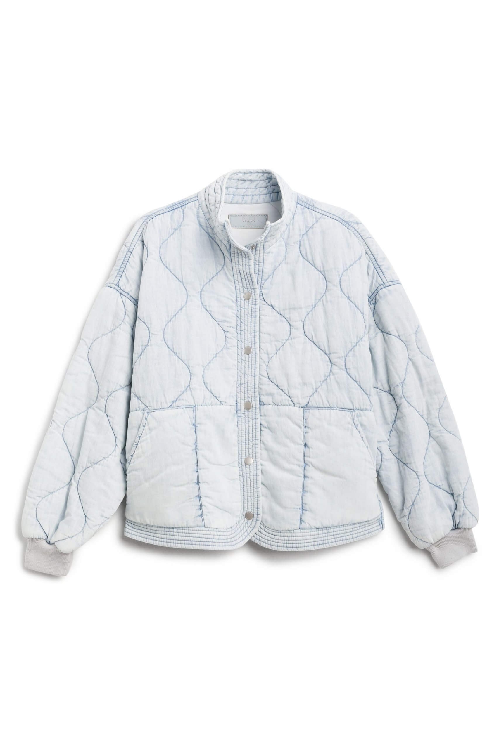 Stitch Fix Women’s light blue quilted jacket.