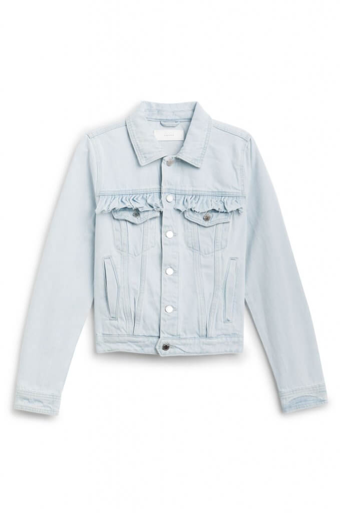 Stitch Fix women’s light blue denim jacket.