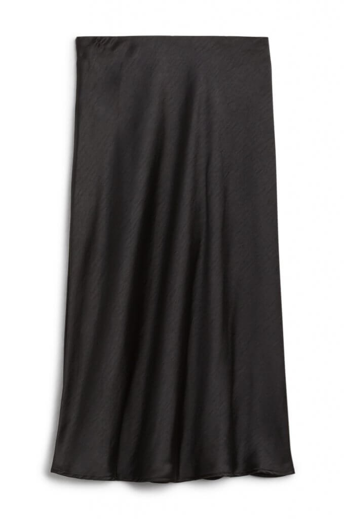 Stitch Fix women’s black slip-style midi skirt.